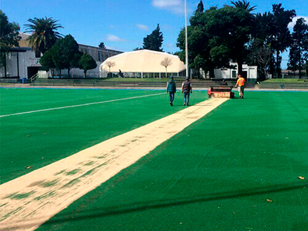 Geotextil No Tejido en Cancha de Hockey Sintética