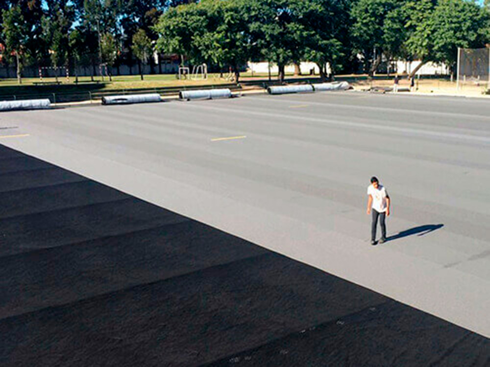 Geotextil No Tejido en Cancha de Hockey Sintética