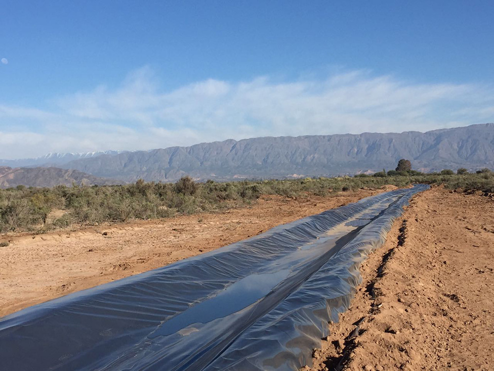 Impermeabilización de Acequia con Polietileno Negro