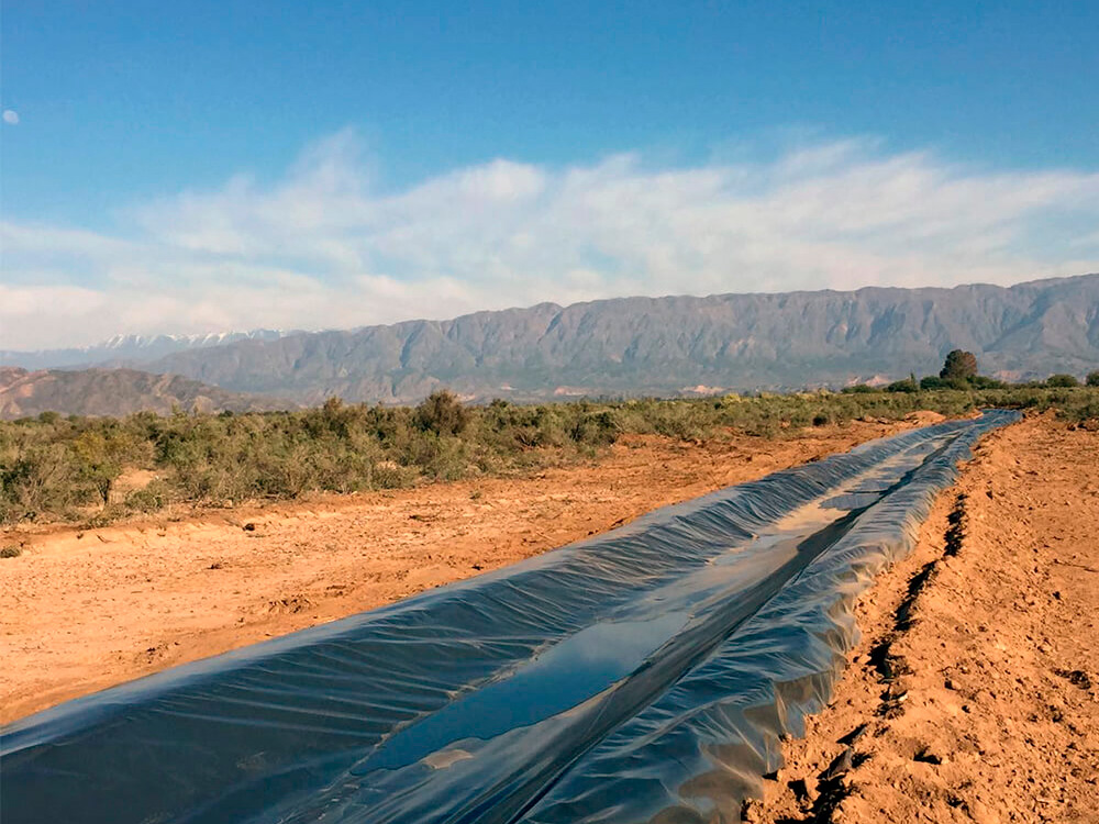 Impermeabilización de Acequia con Polietileno Negro